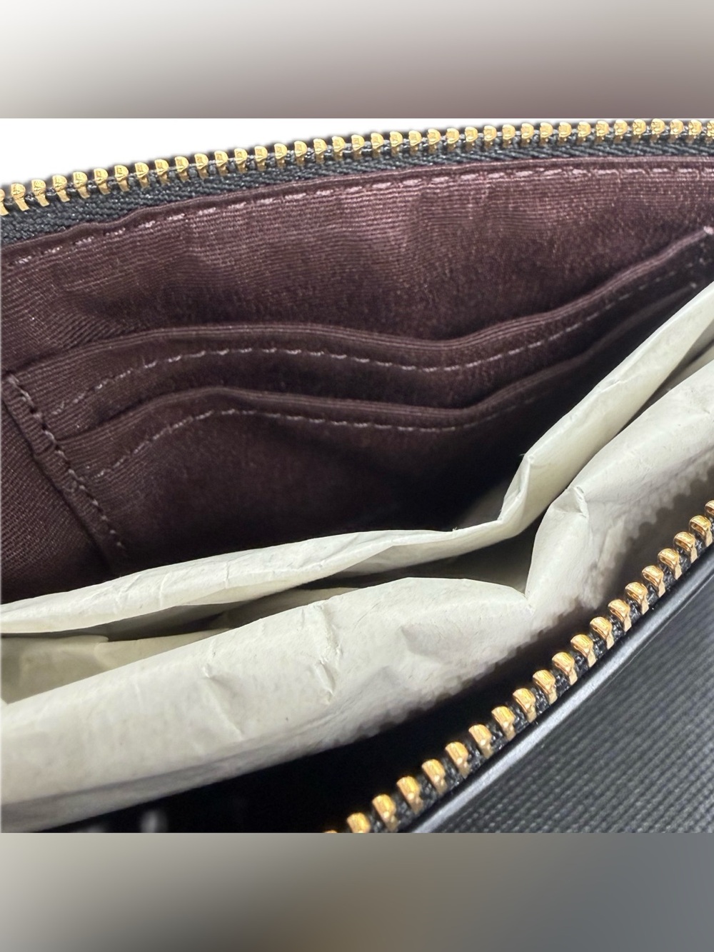 🖤COACH🖤Black Embossed Signature Wristlet w/Gold Hardware/NWOT - Picture 5 of 7